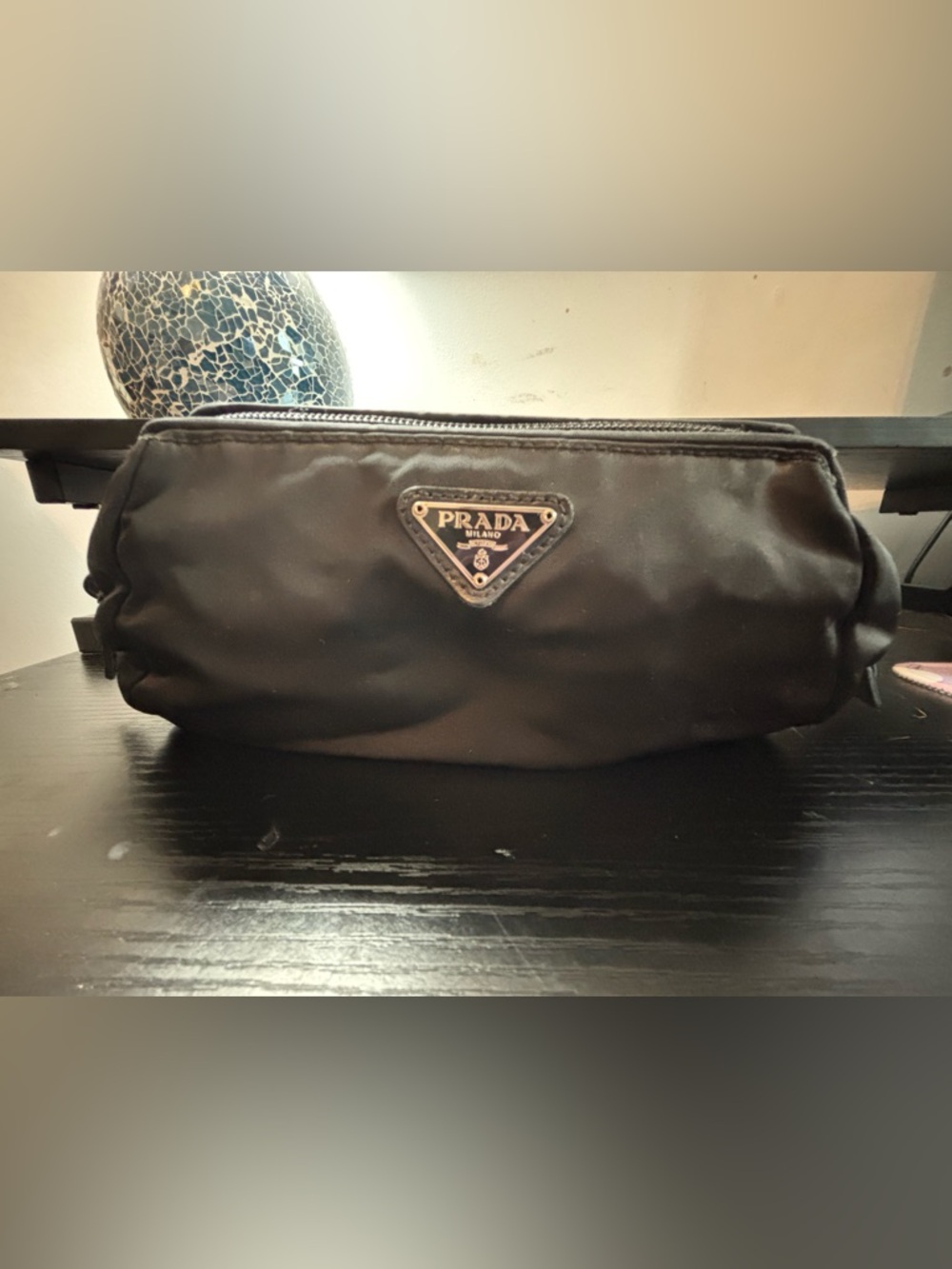 Authentic Prada Tessuto Nylon Cosmetic Pouch / Clutch – Good Condition